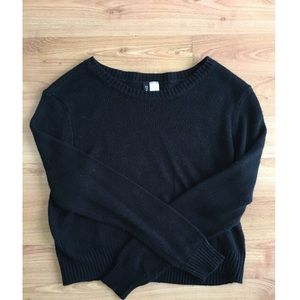 Black cropped sweater